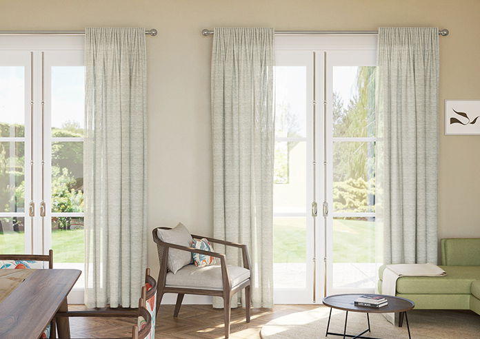 Sahara Voile, Metallic Pearl Grey - Made to Measure Curtains - Image 3